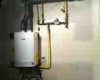 Navien condensing tankless hot water heater.